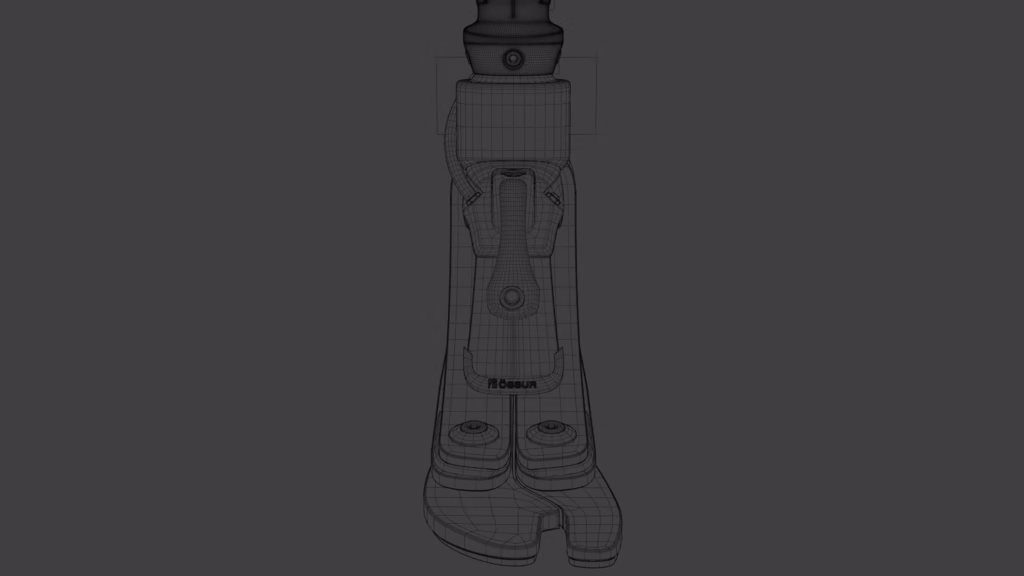 Ossur Pro Flex XC Prosthetic Leg Wireframe Front Region